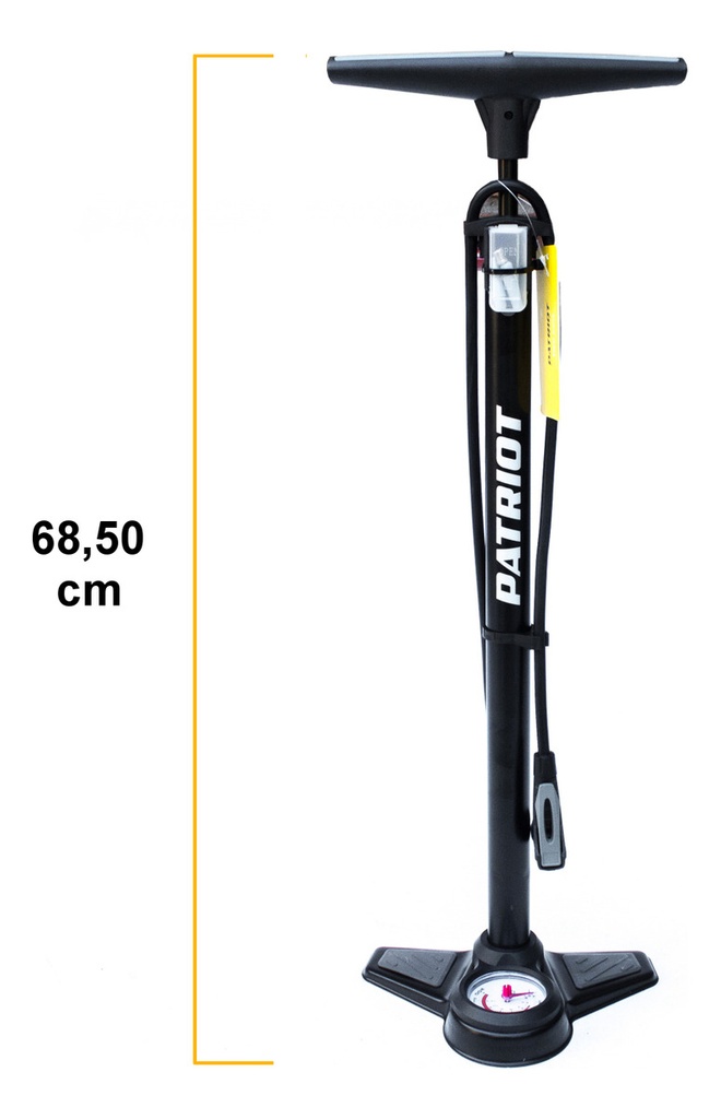 Inflador de pie Patriot Negro