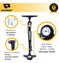 Inflador de pie Patriot Negro
