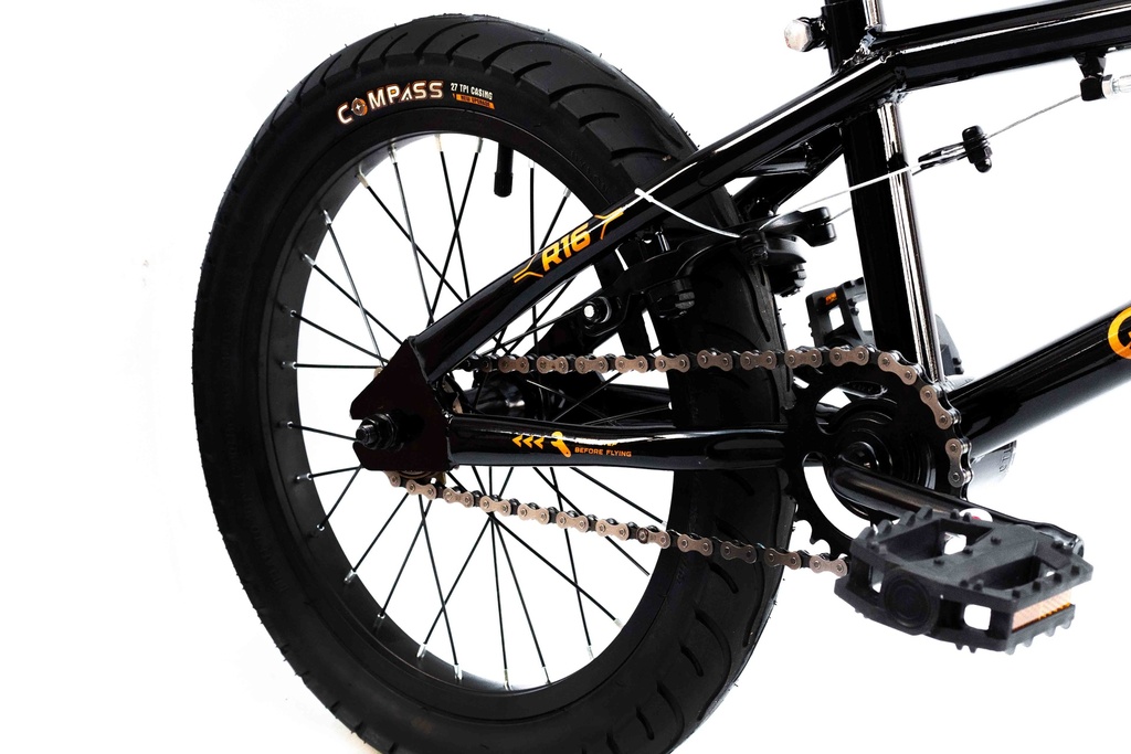 Bicicleta Glint Sully 16" BLACK EDITION con rueditas