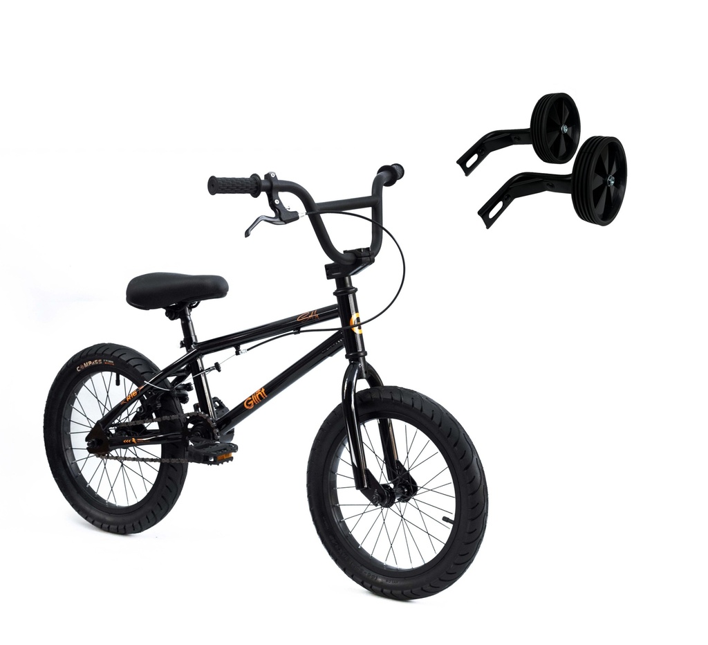 Bicicleta Glint Sully 16" BLACK EDITION con rueditas